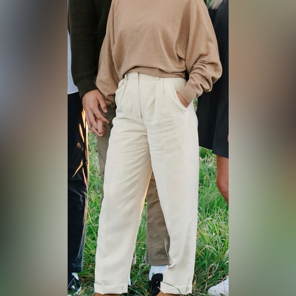 Jones New York Vintage buttercream silk and linen trousers - Picture 10 of 10